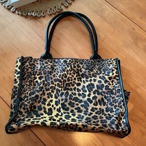 Neiman Marcus leopard print tote